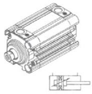 UNIMET - 150 Ø40 RS400 Erkek Milli ISO 6431 KOMPAKT SİLİNDİR-STRONG SERİ